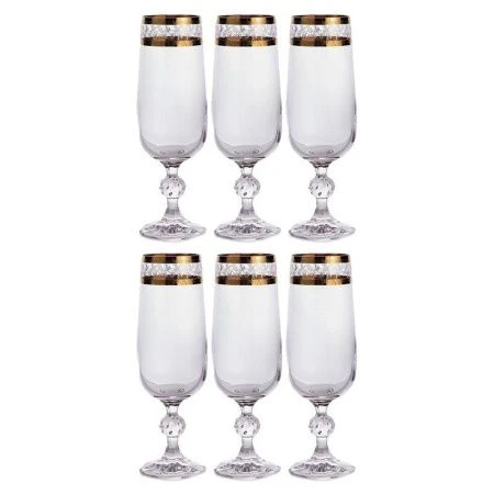 Бокалы для шампанского набор 6шт 180мл стекло КЛАУДИЯ/СТЕРНА 43081 (8) ВЫВОД