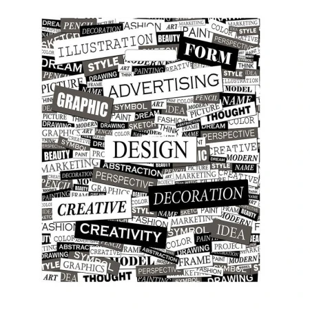 Пакет с вырубной ручкой 38*45+3 полиэтилен Дизайн (25/500)