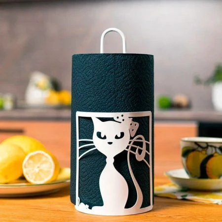 Держатель для бумажных полотенец металл белый 300-005 W (1)