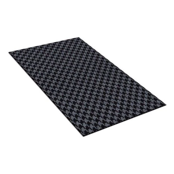 Коврик придверный 50*80см полиэстер/ТЭМ влаговпитывающий SHAHINTEX Гусиная лапка графит 01 (30)
