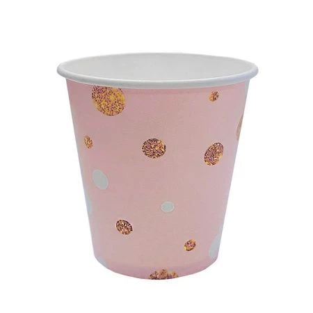Стакан бумажный набор 6шт 250мл ВЕЧЕРИНКА розовый (144)