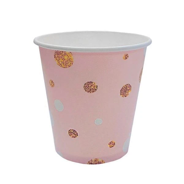 Стакан бумажный набор 6шт 250мл ВЕЧЕРИНКА розовый (144)