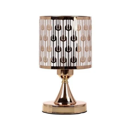 Лампа настольная с абажуром 26см металл/пластик G331 (24)