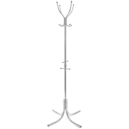 Вешалка напольная 4 крючка 700*700*1800мм металл КОМФОРТ серебро ВК4 (1) ВЫВОД