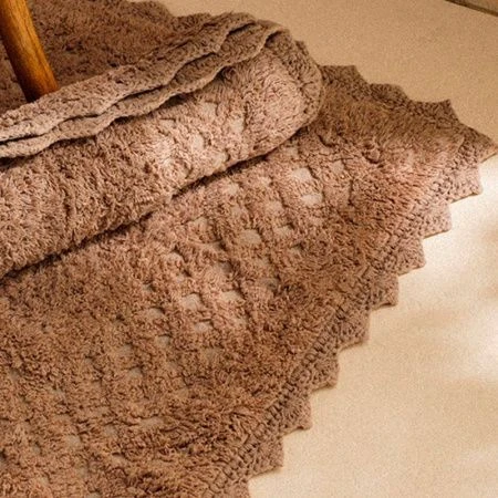 Набор ковриков в ванную 2пр 50*70/60*100см хлопок Sima-Land Home кремовый, плотность 1600г