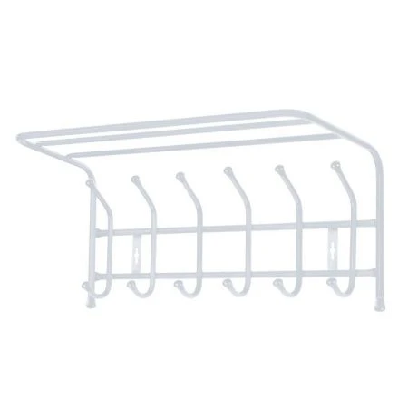 Вешалка с полкой настенная 600*238*268мм металл серая матовая ВП6 (5)