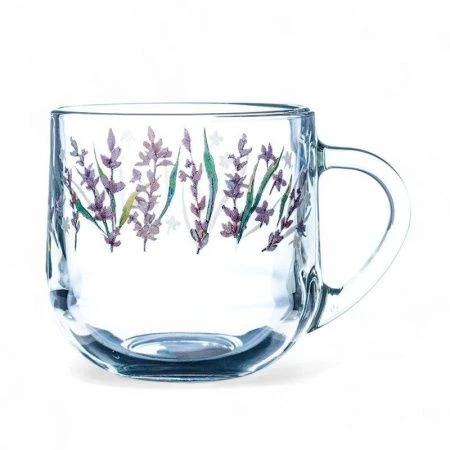 Кружка 300мл стекло Грамине ЛАВАНДА (18)