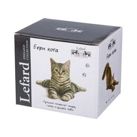 Кружка 400мл фарфор БЕРИ КОТА (24)