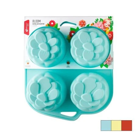 Форма для выпечки 4 ячейки 23см силикон Bloom BLM-04 (36)