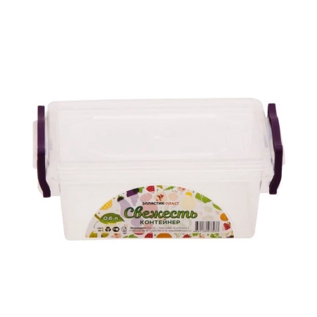 Контейнер пищевой 600мл 17,5*11,3*6,5см пластик мультибокс СВЕЖЕСТЬ прозрачный (80)