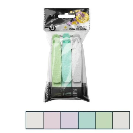 Зажим для пакетов набор 6шт пластик Clips Art CLA-06 (12)