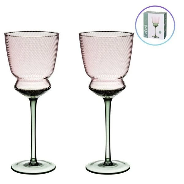 Бокалы для вина набор 2шт 380мл стекло Twist & Shine зеленый (10)