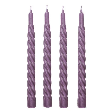 Набор свечей парафин 4шт. винтовые БАРОККО-1 лаванда (50)