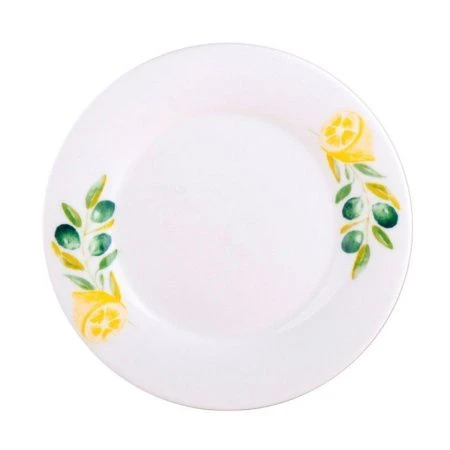 Тарелка мелкая 18см керамика ОЛИВКИ десертная YXD04 (80) ВЫВОД