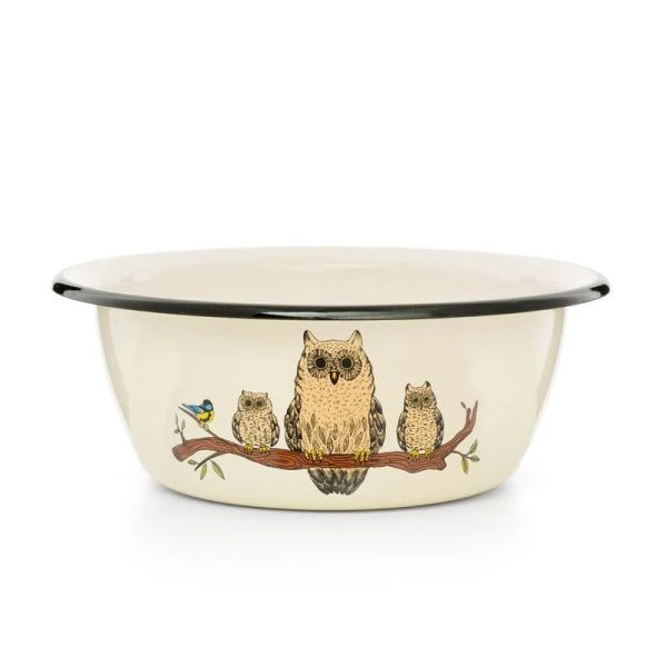 Миска 3,5л эмаль СОВЫ (10)