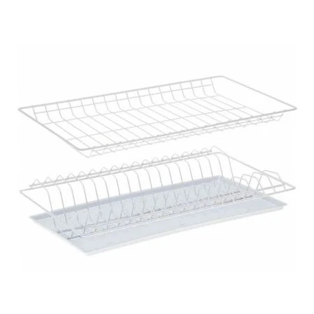 Сушилка для посуды 76,5см металл белая крашенная с поддоном (10)