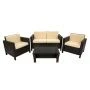 Набор мебели иск.ротанг Никон (диван+2 кресла+стол) коричневый, бежевый, арт.SFS001 (1)