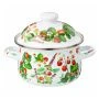 Кастрюля 1,5л эмаль ФРУКТОВАЯ КОРЗИНА с крышкой 16см, выс.10см (6)