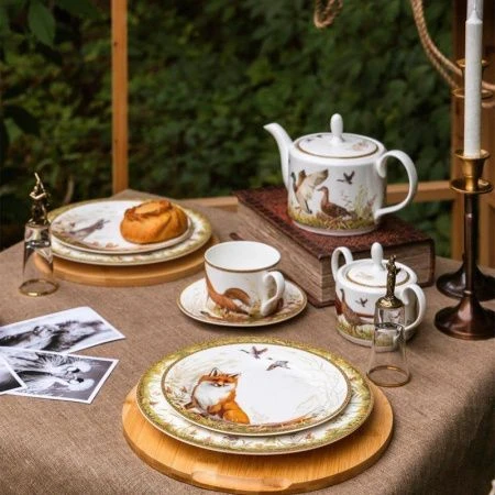 Чайный набор 14пр фарфор ОХОТА на 6 персон 300мл (4)