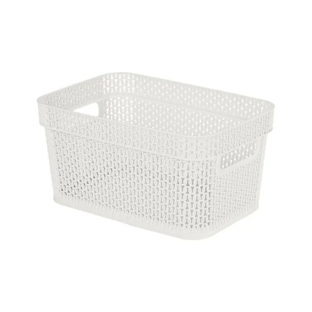 Корзина для хранения 5л 271*183*137мм пластик Ajur белое облако с ручками (12)