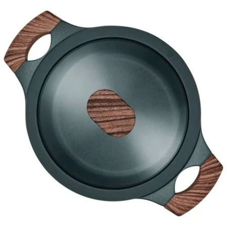 Кастрюля 2,4л h9,4см алюминий АП со стекл.крышкой с силикон.ободком 20см индукция RAN (6)