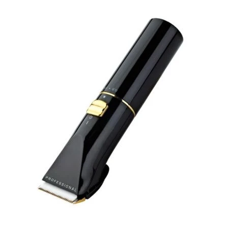 Машинка для стрижки пластик Centek CT-2119 черный/золото 3Вт,сеть/аккумулятор,ножи титан/керамика