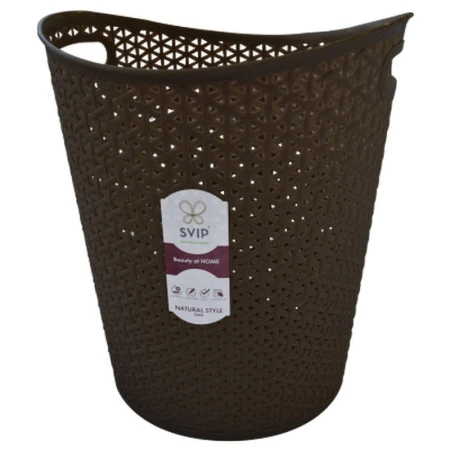 Корзина для бумаг 13л 28,5*27,5*32см пластик Soul венге (8)