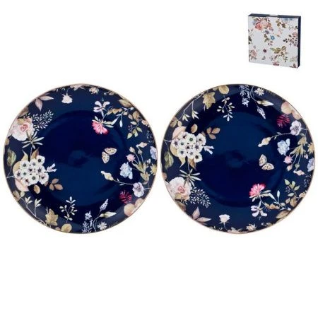 Тарелки мелкие набор 2шт 21см фарфор Belle Кобальт десертные (24)