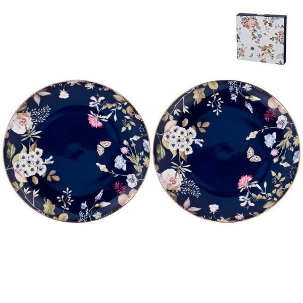 Тарелки мелкие набор 2шт 21см фарфор Belle Кобальт десертные (24)