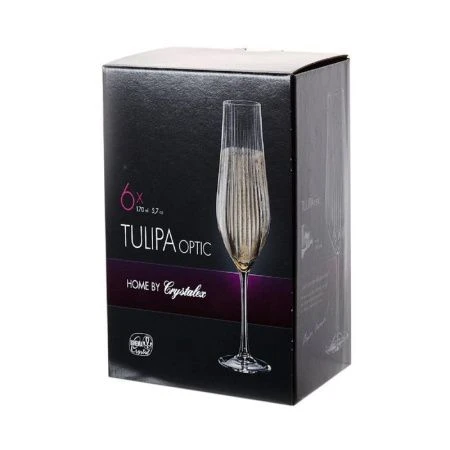 Бокалы для шампанского набор 6шт 170мл стекло ТУЛИПА opt (8)