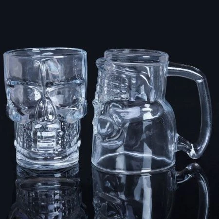 Кружка стекло 360мл Череп KL-S100 (6)