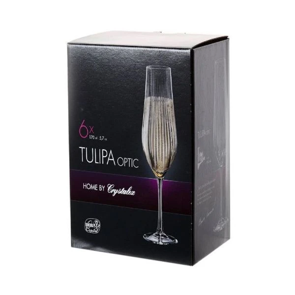 Бокалы для шампанского набор 6шт 170мл стекло ТУЛИПА opt (8)