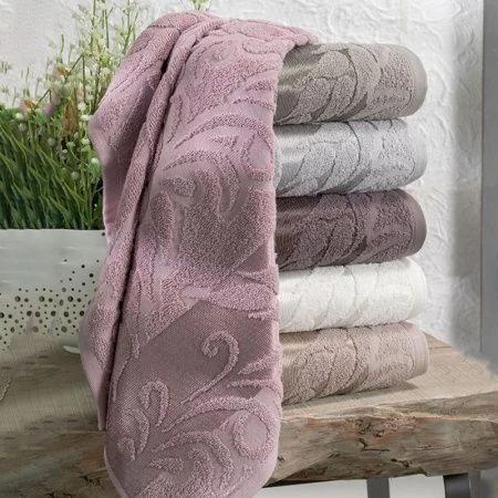 Полотенце махровое 70*140см жаккард TWO DOLPHINS BASAK 400гр E985 (6)