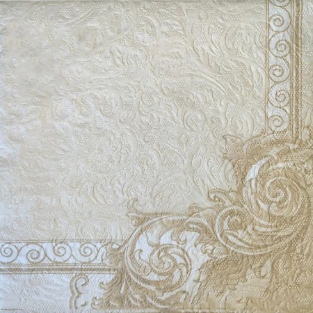 Салфетки бумажные набор 3-х слойные 33*33 ЛОРИ Барокко золото 56668 (16)