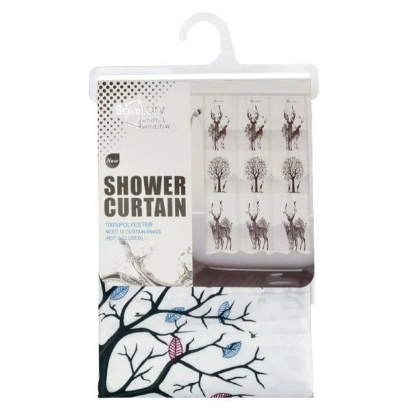 Штора для ванной 100% полиэстер 180*180 ОЛЕНЬ JC-10706 (48)