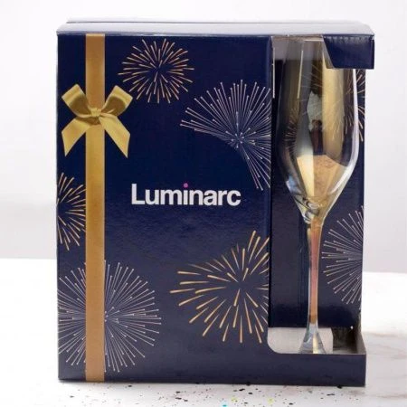 Бокалы для шампанского набор 6шт 160мл стекло ЗОЛОТИСТЫЙ ХАМЕЛЕОН (4)