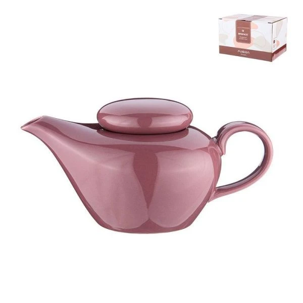 Чайник заварочный 400мл фарфор Fusion брусничный (24)
