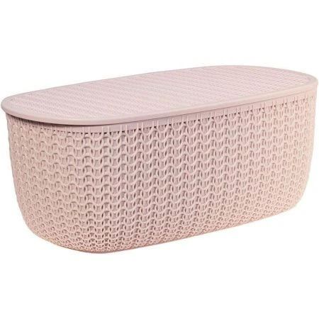 Хлебница с разделочной доской 140*355*190мм пластик ВЯЗАНИЕ Чайная роза (6) ВЫВОД