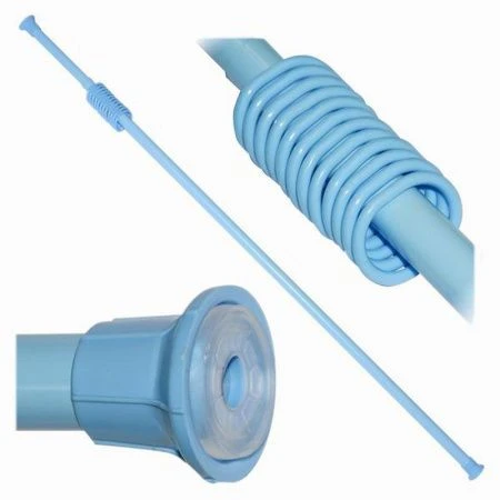 Карниз для ванной телескопический 155-280см металл/пластик голубой (25)