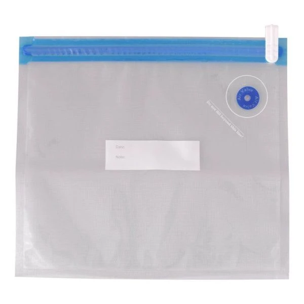 Пакет вакуумный многоразовый с замком zip-lock для хранения продуктов 21*22см VL80-480 (12/144)