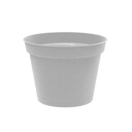 Горшок для цветов 700мл 120мм пластик Mint с поддоном серый (42) 221611835/03