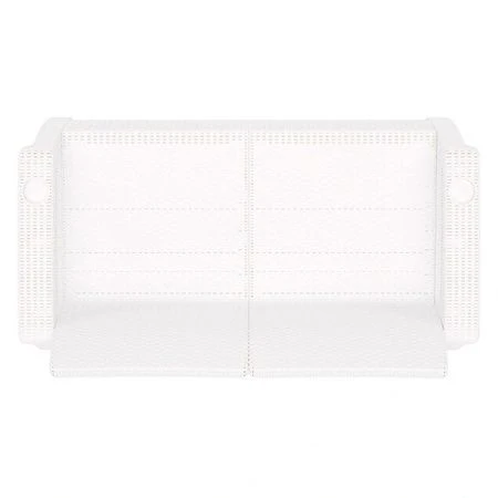 Диван 1270*700*790мм РОТАНГ-ПЛЮС пластик белый (1)