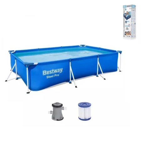 Бассейн каркасный прямоугольный ПВХ Steel Pro 300*201*66см 3300л + фильтр-насос 1249л/ч 56411 (1) Бассейн каркасный прямоугольный ПВХ Steel Pro 300*201*66см 3300л + фильтр-насос 1249л/ч 56411 (1)