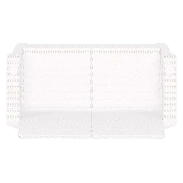 Диван 1270*700*790мм РОТАНГ-ПЛЮС пластик белый (1)