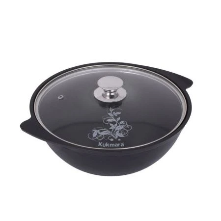 Казан для плова 3,5л алюминий АП 2-х слойное ТРАДИЦИЯ стекл.крышка (4)