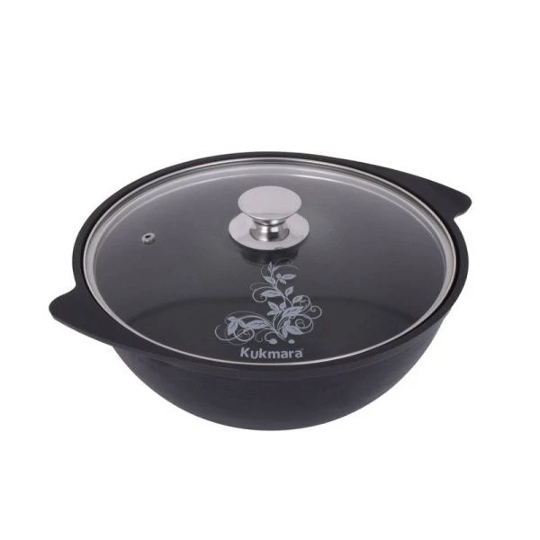 Казан для плова 3,5л алюминий АП 2-х слойное ТРАДИЦИЯ стекл.крышка (4)