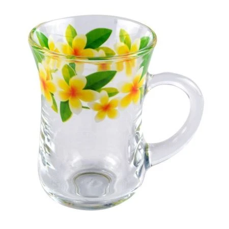 Кружка 145мл стекло АРМУД Чай и кофе ЦВЕТОК ЖАСМИНА деколь