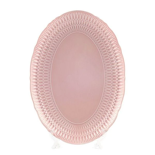Блюдо 34см фарфор СОФИЯ РОЗОВАЯ овальное 0882600 Sofia LB07