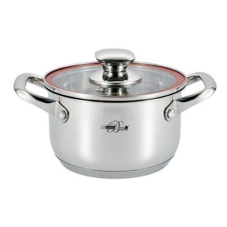 Кастрюля 1,8л нерж.сталь стекл.крышка 16см 5-ти шаговое термоаккум.дно Bohmann BS 2900-16 (6)