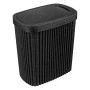 Контейнер для мусора 5,9л 225*140*253мм пластик VELVET черный гранит с подвижной крышкой (6)